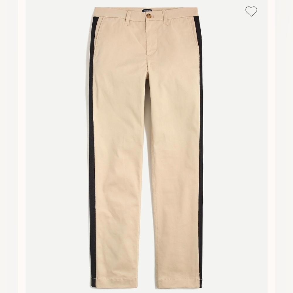 ❤ J CREW HIGH RISE GIRLFRIEND CHINO PANTS WITH SIDE STRIPE, 6 (28)